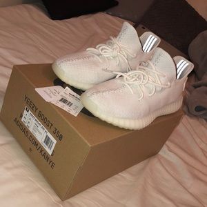 CREAM YEEZYS & FREE ADIDAS SHIRT
